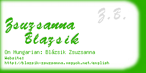 zsuzsanna blazsik business card